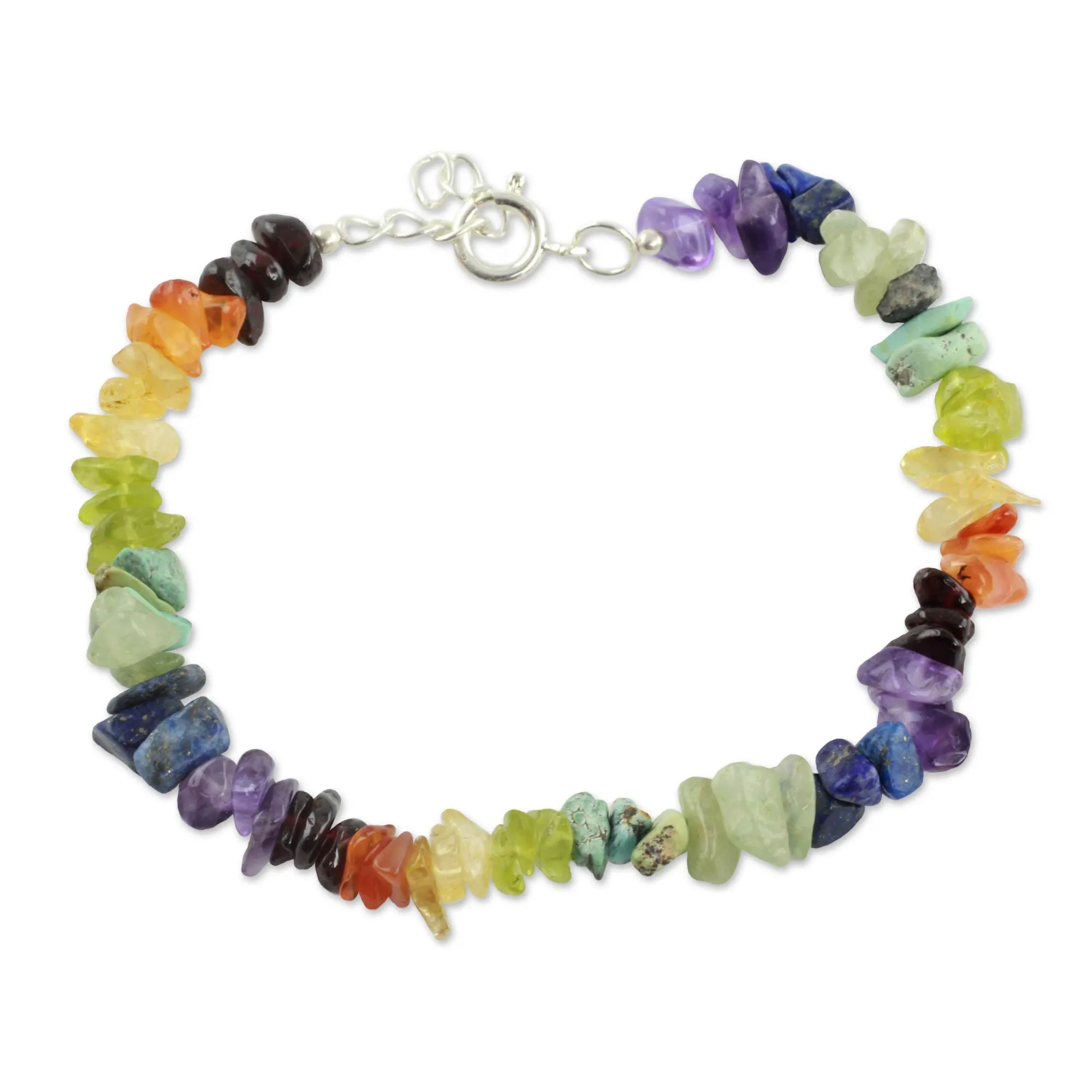 Multi-Gem Beaded Chakra Bracelet