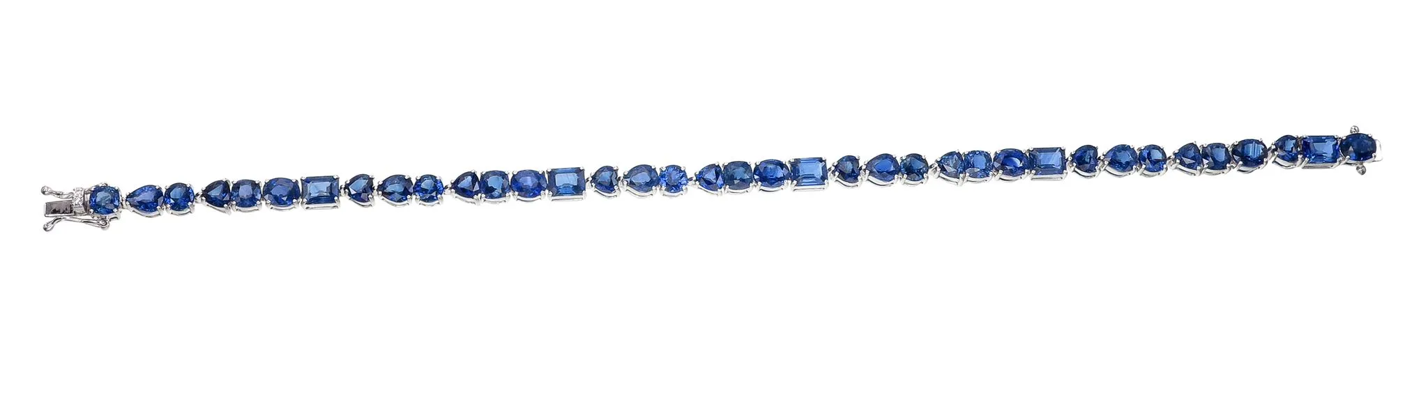 Multishape Blue Sapphire Tennis Bracelet