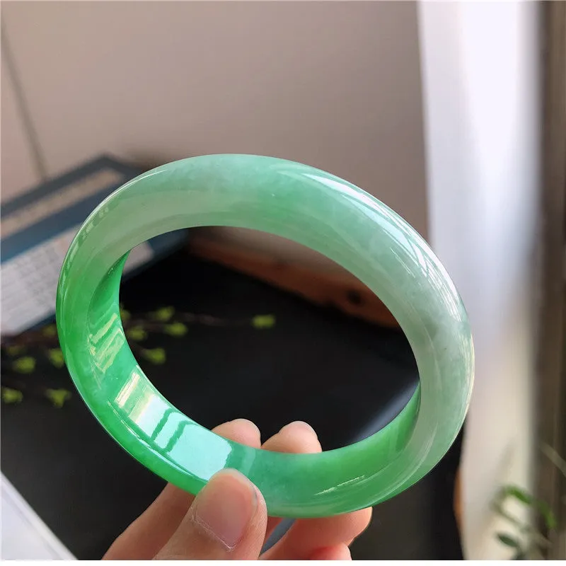 Natural Jade Bangle Jadeite Bangle Internal Diameter 59.5mm 00599