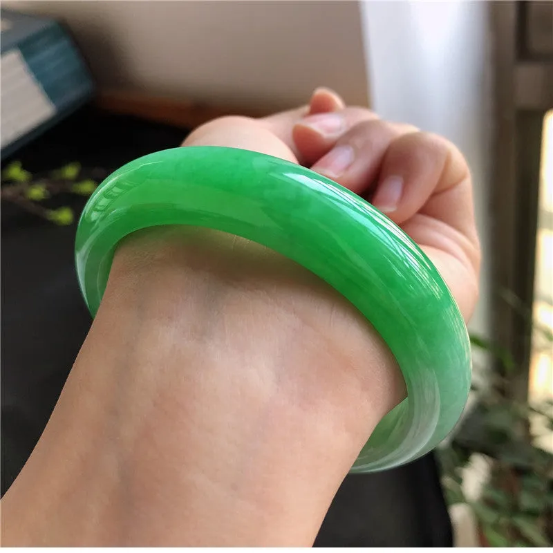 Natural Jade Bangle Jadeite Bangle Internal Diameter 59.5mm 00599