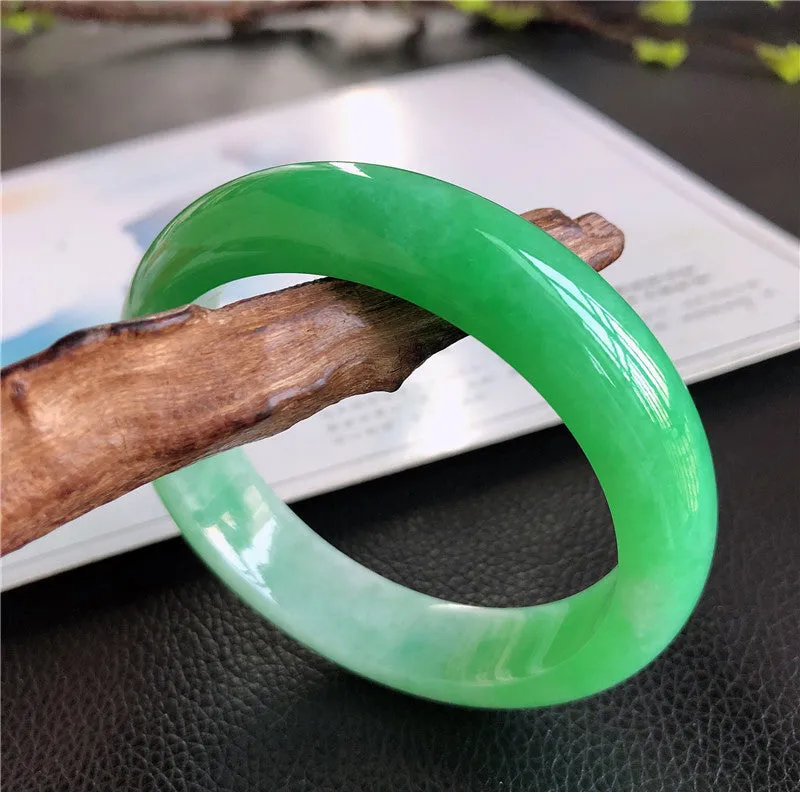 Natural Jade Bangle Jadeite Bangle Internal Diameter 59.5mm 00599