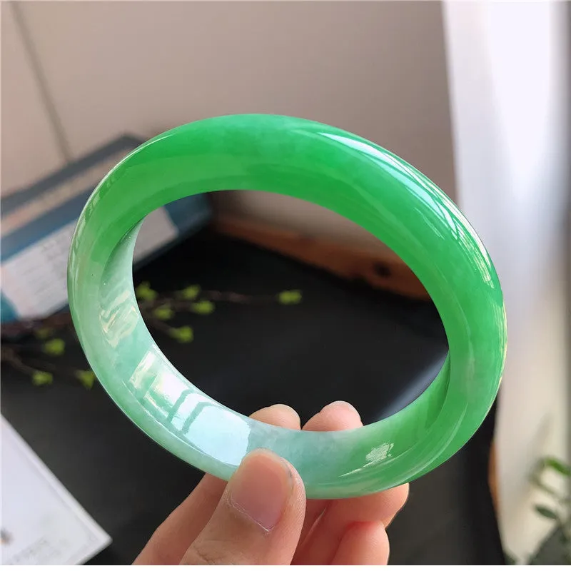 Natural Jade Bangle Jadeite Bangle Internal Diameter 59.5mm 00599