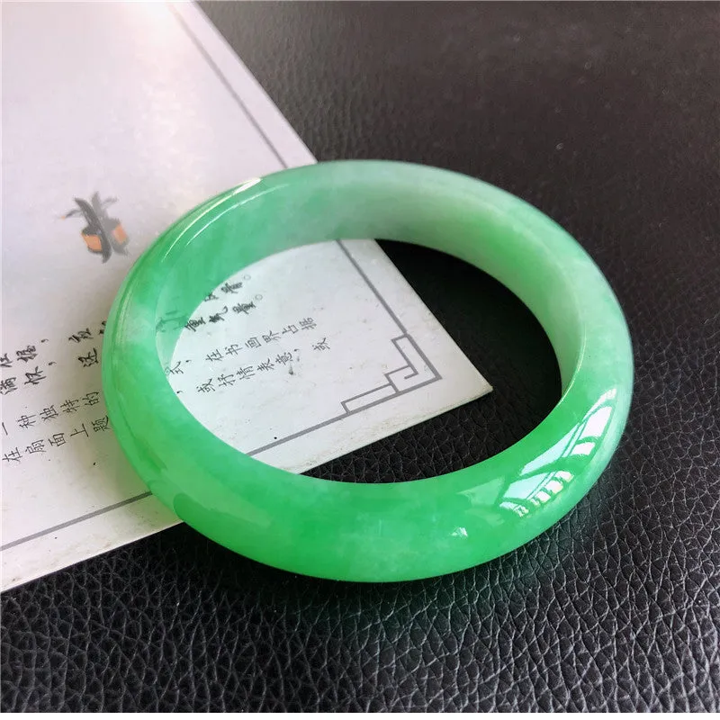 Natural Jade Bangle Jadeite Bangle Internal Diameter 59.5mm 00599