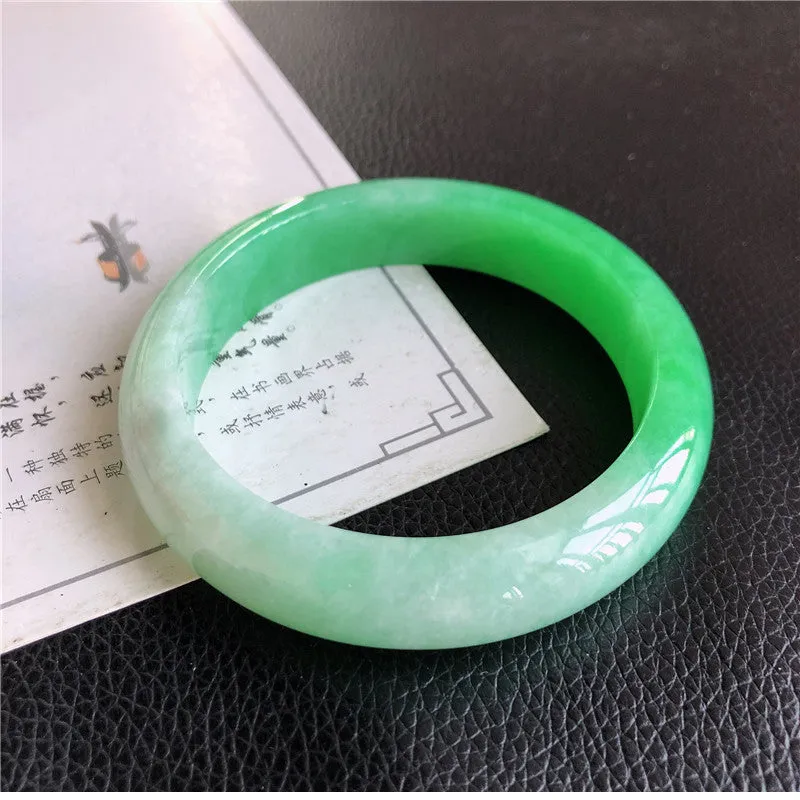 Natural Jade Bangle Jadeite Bangle Internal Diameter 59.5mm 00599