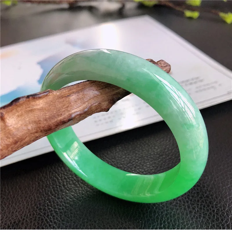 Natural Jade Bangle Jadeite Bangle Internal Diameter 59.5mm 00599