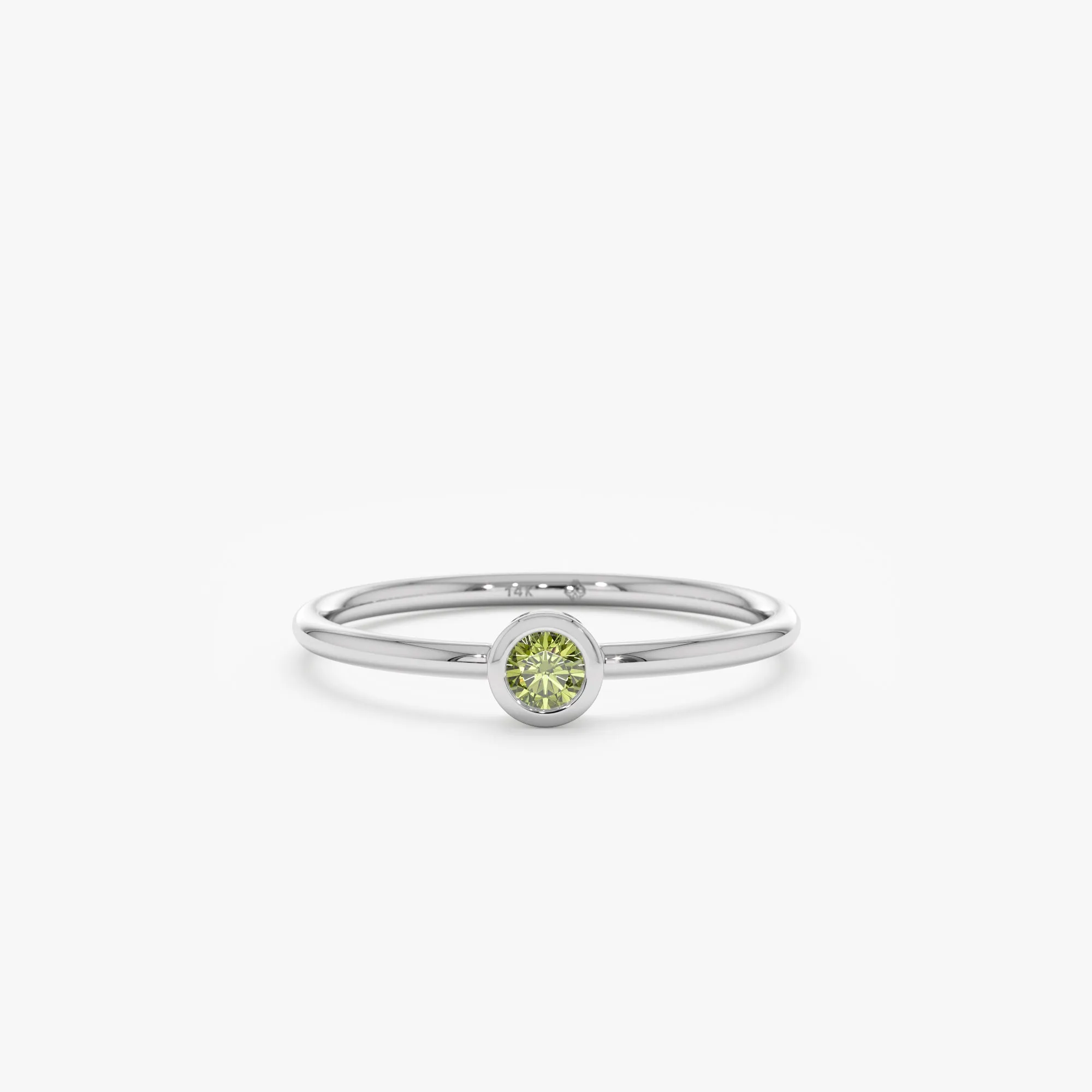 Natural Peridot Bezel Ring, Vienna