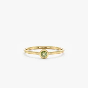 Natural Peridot Bezel Ring, Vienna