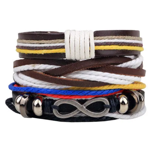 New Design 1 Set Men's bracelet Women Vintage Multilayer Leather Bracelets bangles Jewelry pulsera Hombre