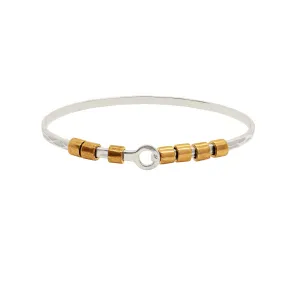 No Worries Bracelet in Silver with Bronze Beads | Available to Ship October 29, 2024