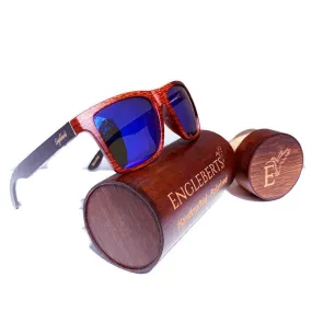 Oak Bamboo Sunglasses with Blue Polarized Lenses