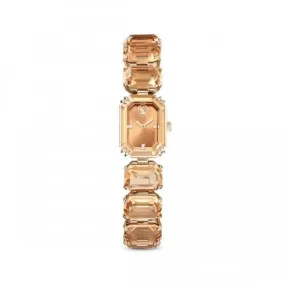 Octagon Cut Brown Champagne Gold-tone Finish Watch 5630831