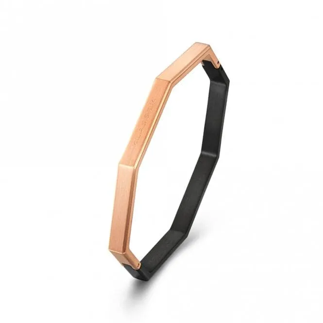 Okto Man Black & Rose Gold Medium Bangle JOB19BR006M