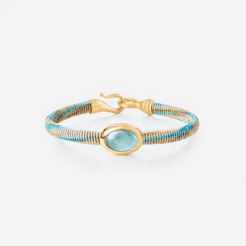 Ole Lynggaard Life Bracelet with Aquamarine 6mm - Cornflower