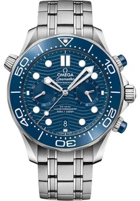 Omega Seamaster Diver 300M Omega Co-Axial Master Chronometer Chronograph - 44 mm Steel Case - Blue Dial - 210.30.44.51.03.001