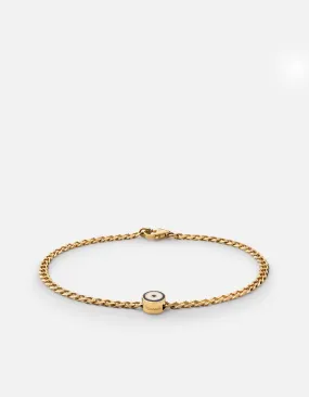 Opus Sapphire Type Chain Bracelet, Gold Vermeil/Blue