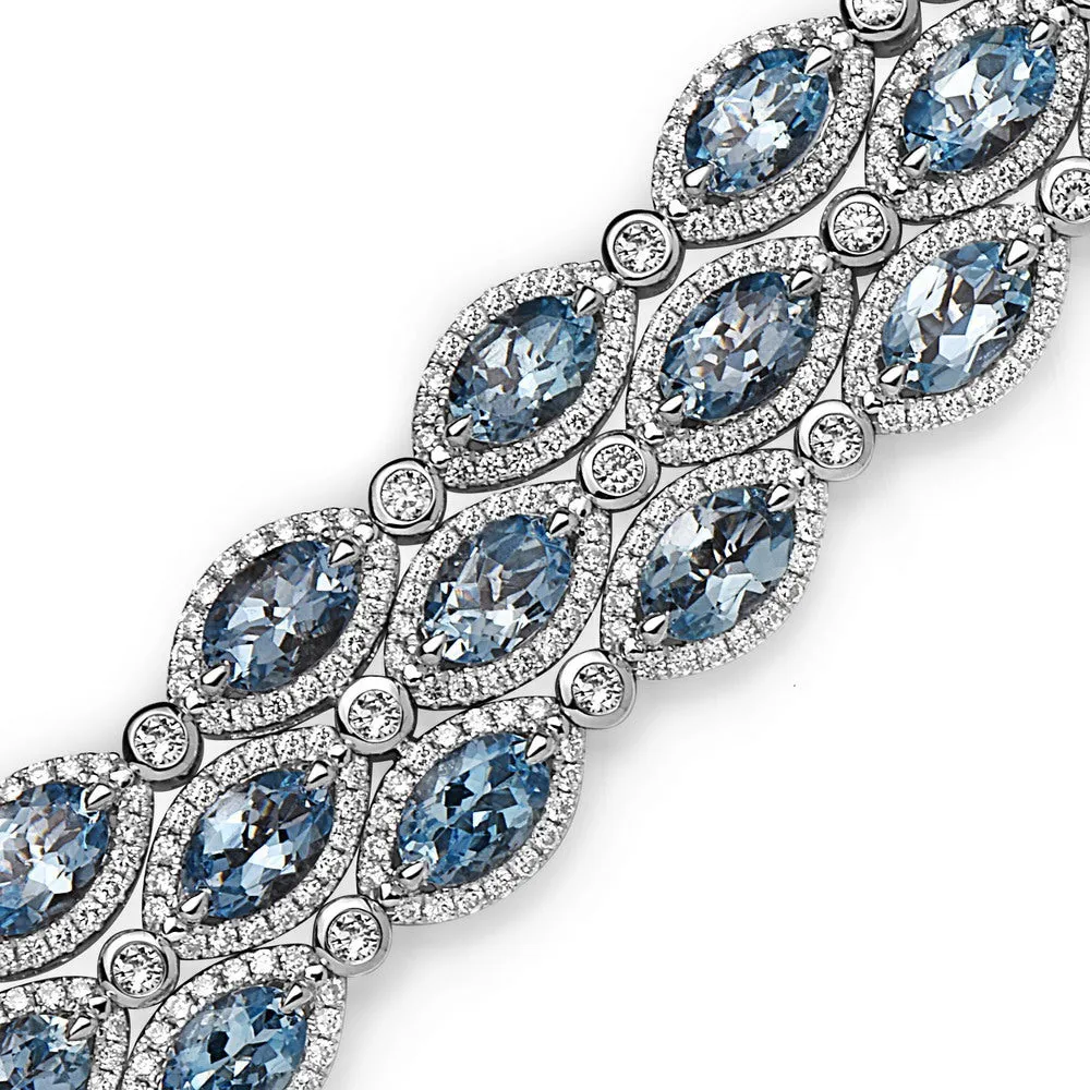 Pastel Diamond Firefly Triple Row Bracelet