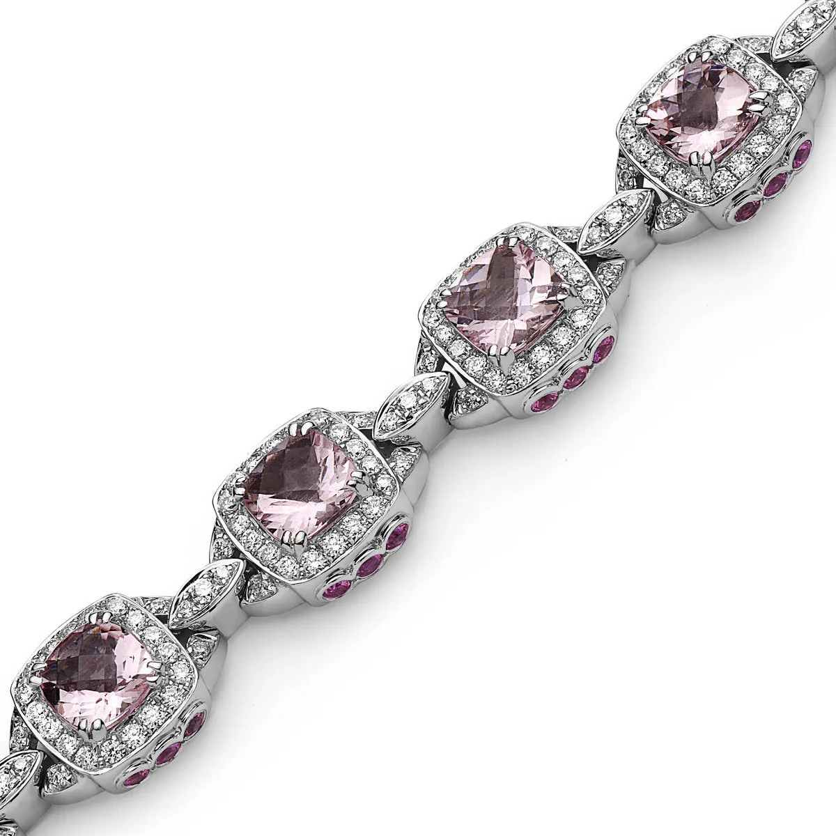 Pastel Diamond Regal Cushion Bracelet