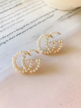 Pearl GG Stud Earrings