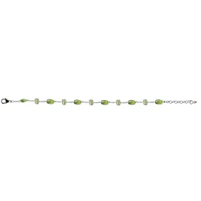 Peridot Bracelet 4674 A with Lemon Chalcedony by Michelle Pressler Jewelry