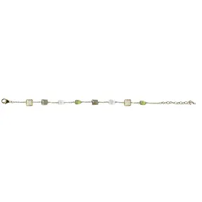 Peridot Bracelet 4705 with Australian Opal by Michelle Pressler Jewelry