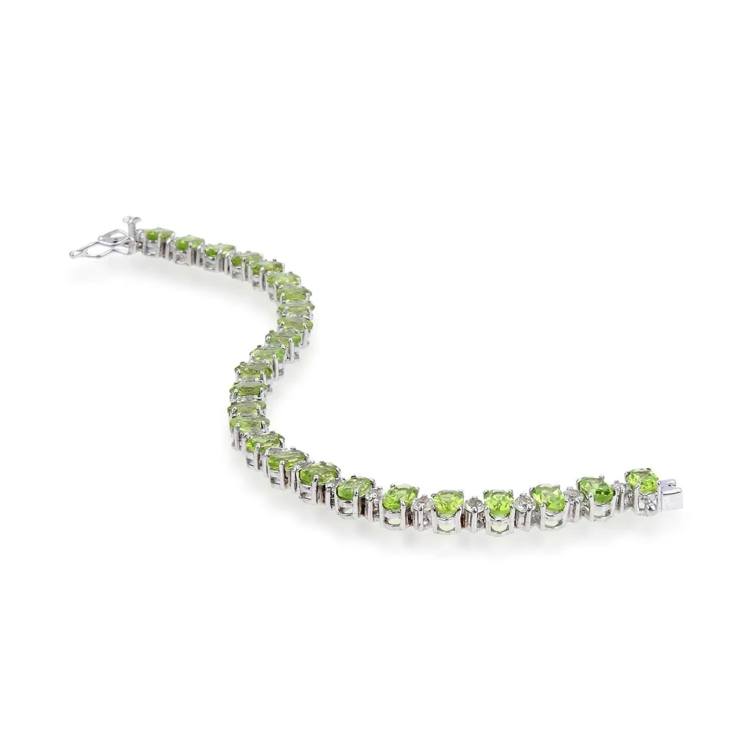 Peridot Oval Tennis Bracelet