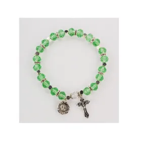 PERIDOT ROSARY STRETCH  BRACELET-BR814C