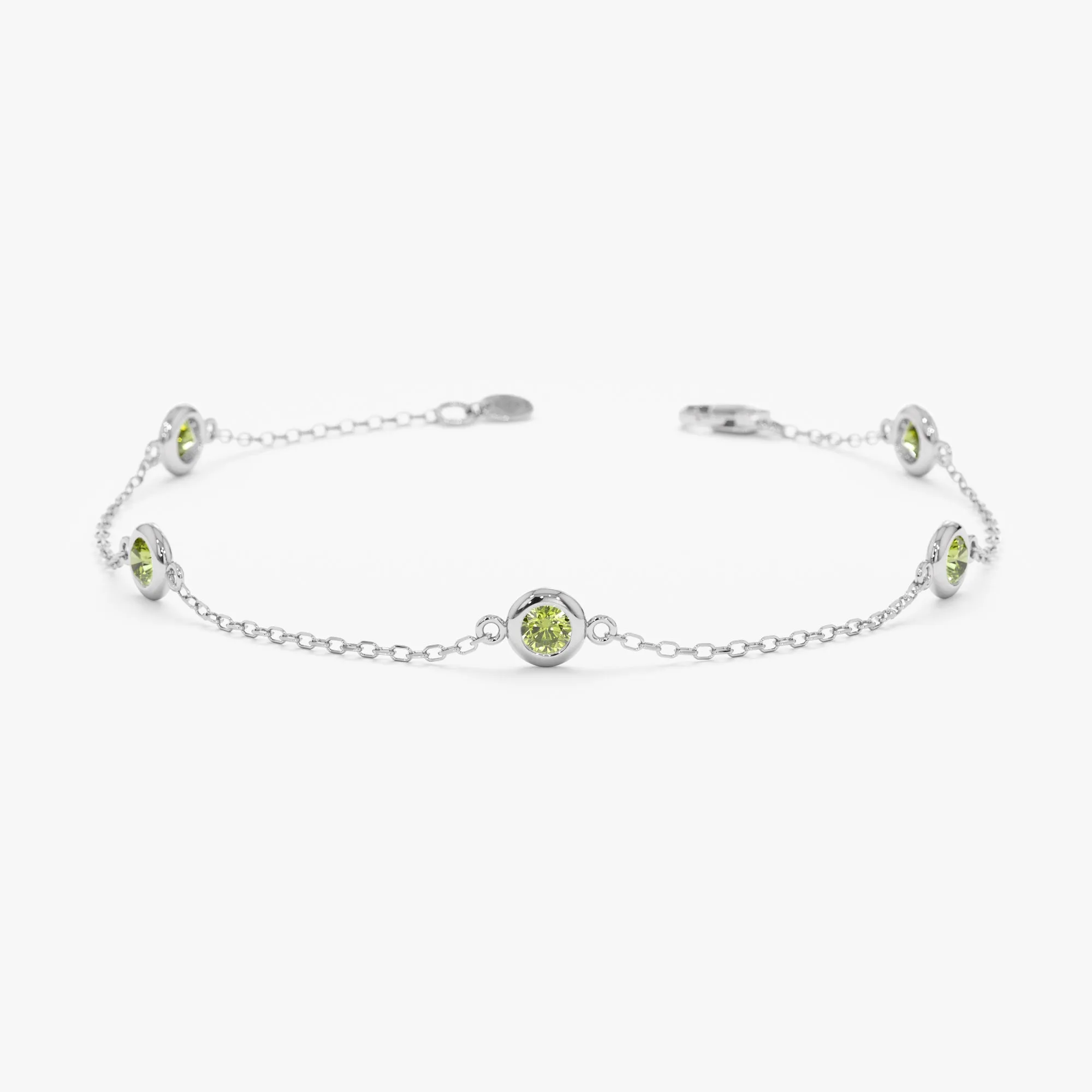 Peridot Station Bracelet, Tanya