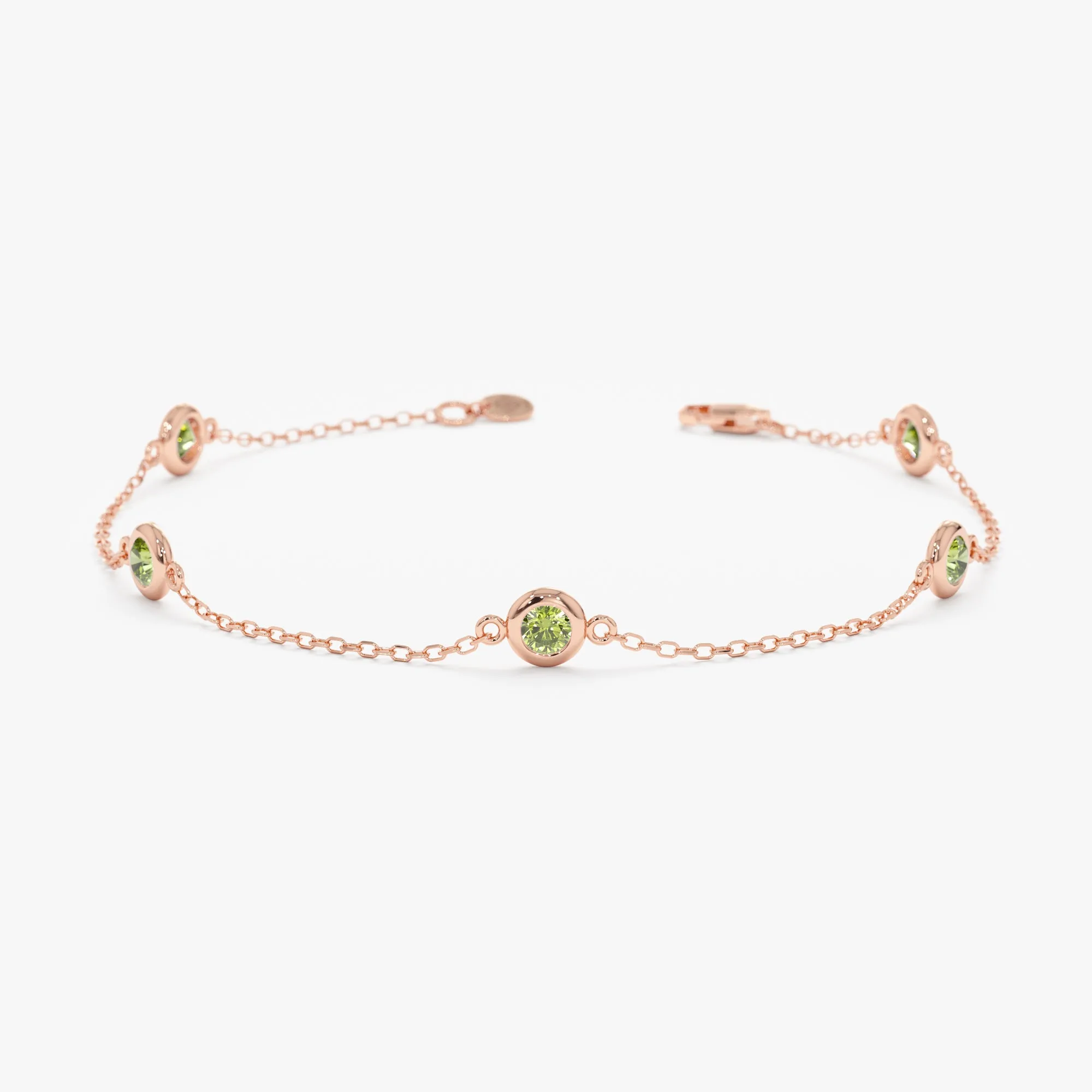 Peridot Station Bracelet, Tanya