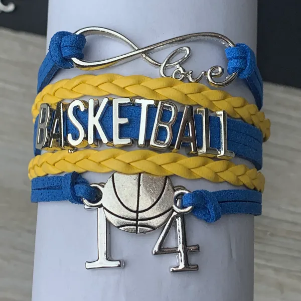 Personalized Basketball Bracelets - 16 Team Colors