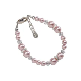 Pink Pearl Bracelet - Silver