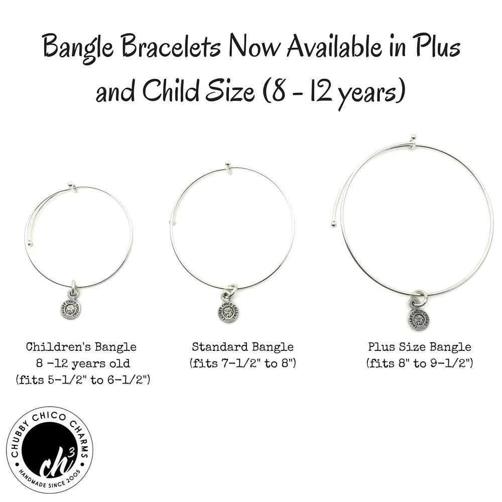 Pizza Slice Expandable Bangle Bracelet Set