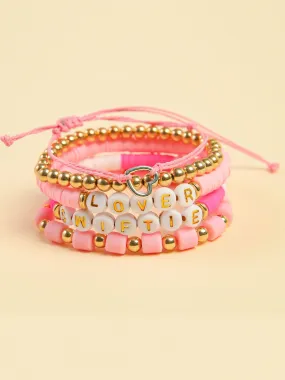 Polymer Letter Sun Smiley Face Bracelet