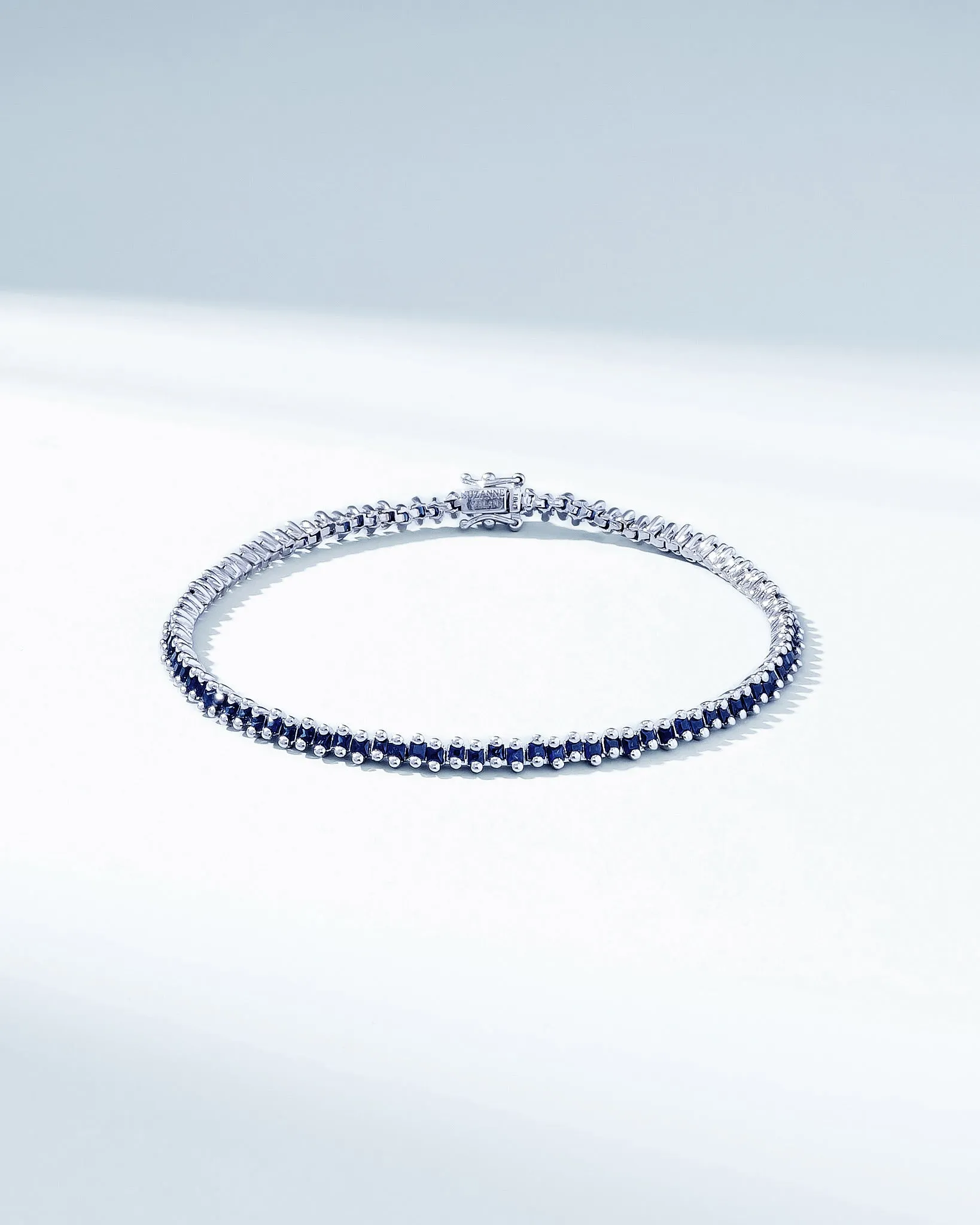 Princess Mini Dark Blue Sapphire Tennis Bracelet