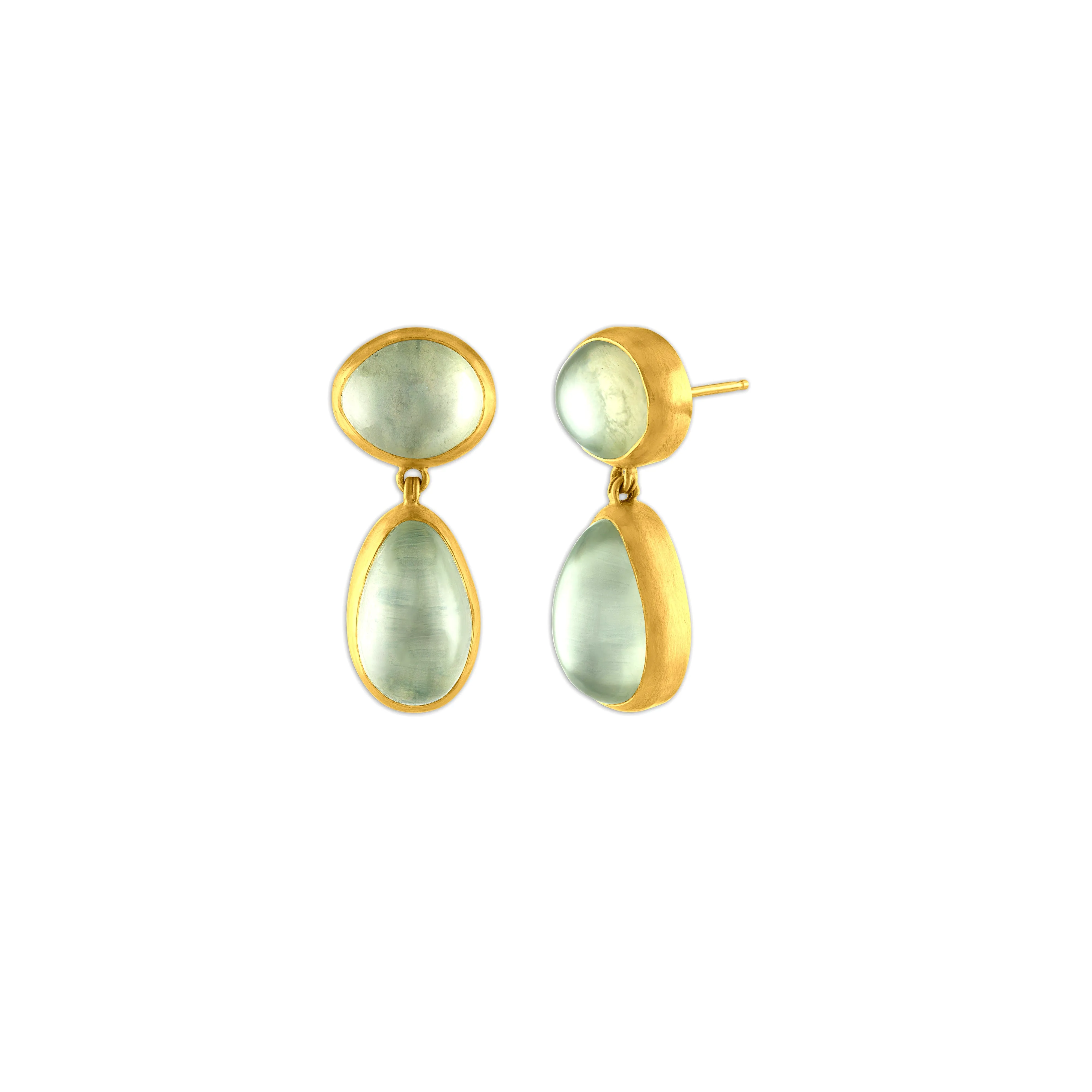 Prounis - Green Mango Moonstone Amphora Earrings - (Moonstone)