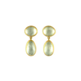 Prounis - Green Mango Moonstone Amphora Earrings - (Moonstone)