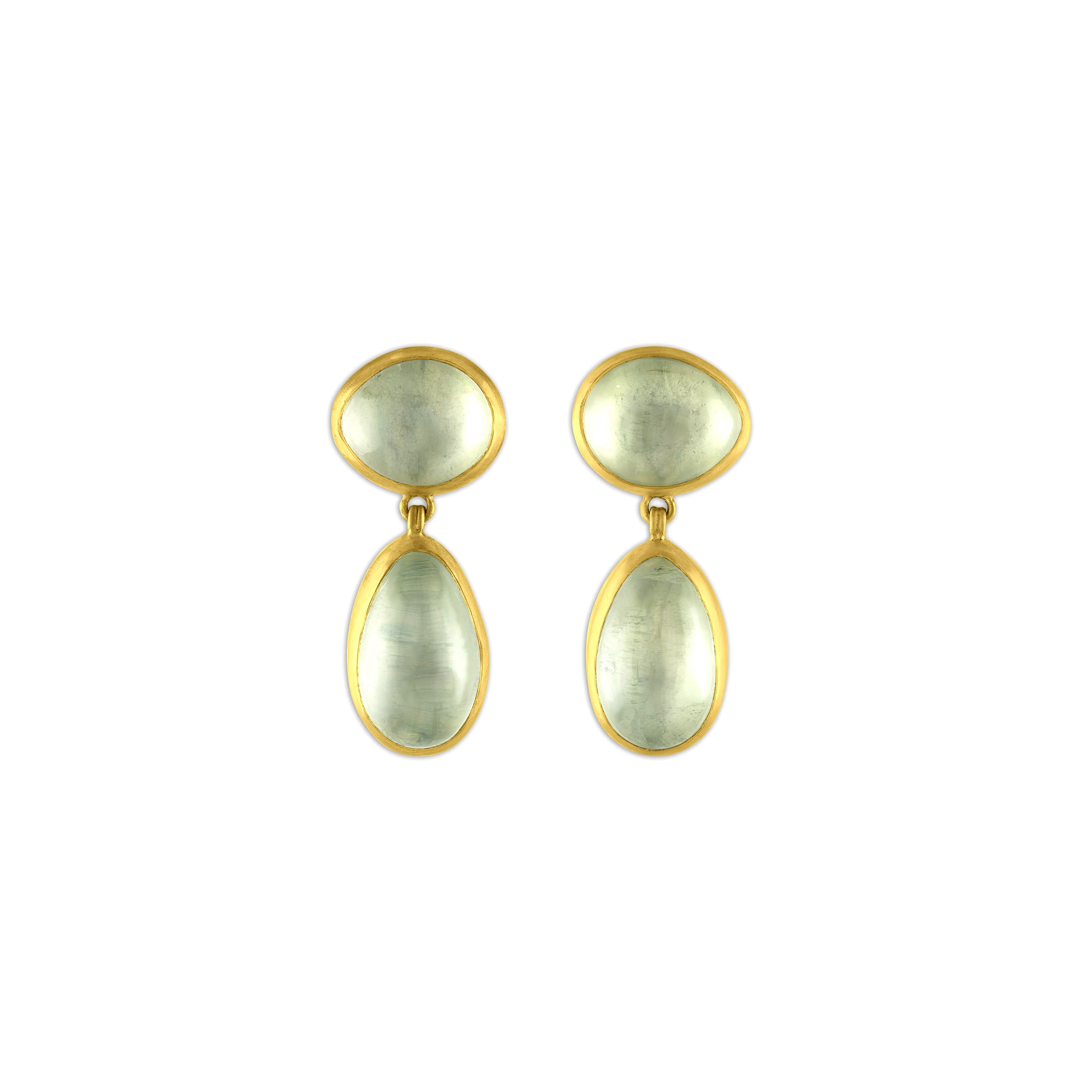 Prounis - Green Mango Moonstone Amphora Earrings - (Moonstone)