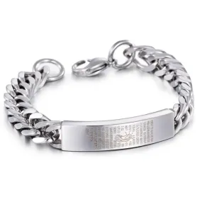 Punk-Inspired Curved Titanium Steel Bracelet for Men - European and American Export Jewelry