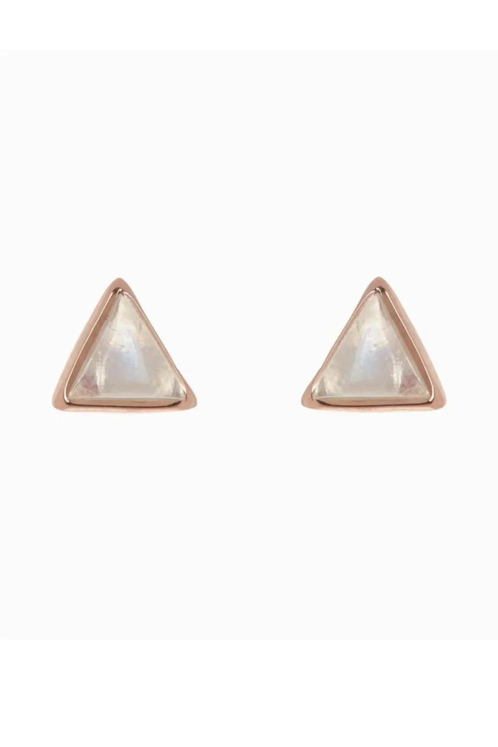 PURA VIDA GEMSTONE TRIANGLE STUD EARRINGS