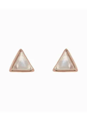 PURA VIDA GEMSTONE TRIANGLE STUD EARRINGS