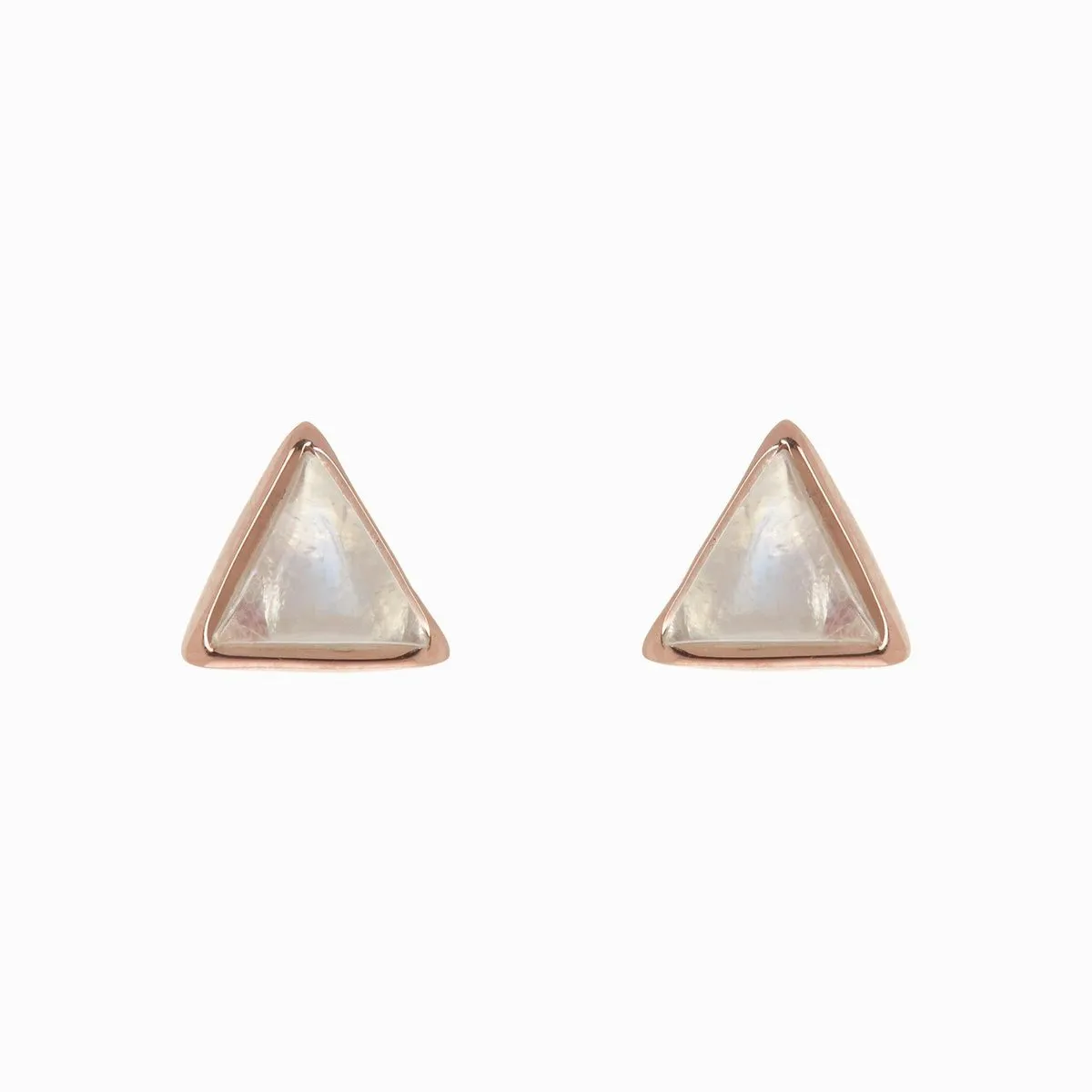 PURA VIDA GEMSTONE TRIANGLE STUD EARRINGS