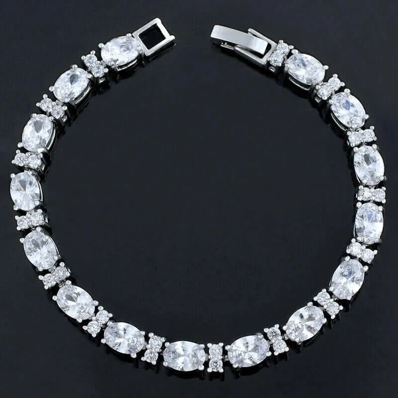 "Adelaide" - Cubic Zirconia Bridal Bracelet