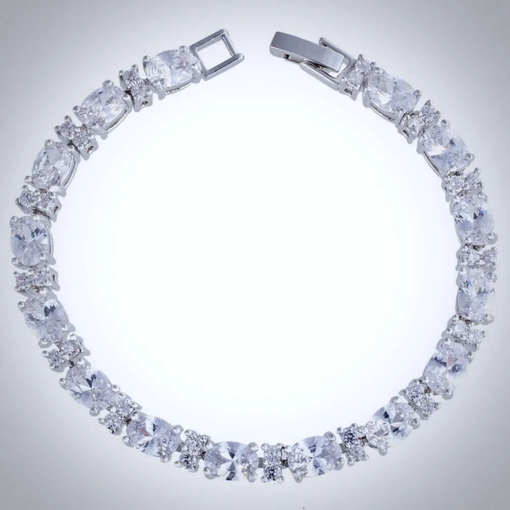 "Adelaide" - Cubic Zirconia Bridal Bracelet