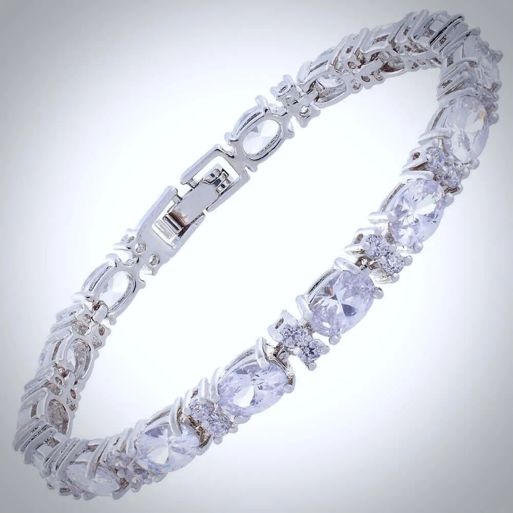 "Adelaide" - Cubic Zirconia Bridal Bracelet