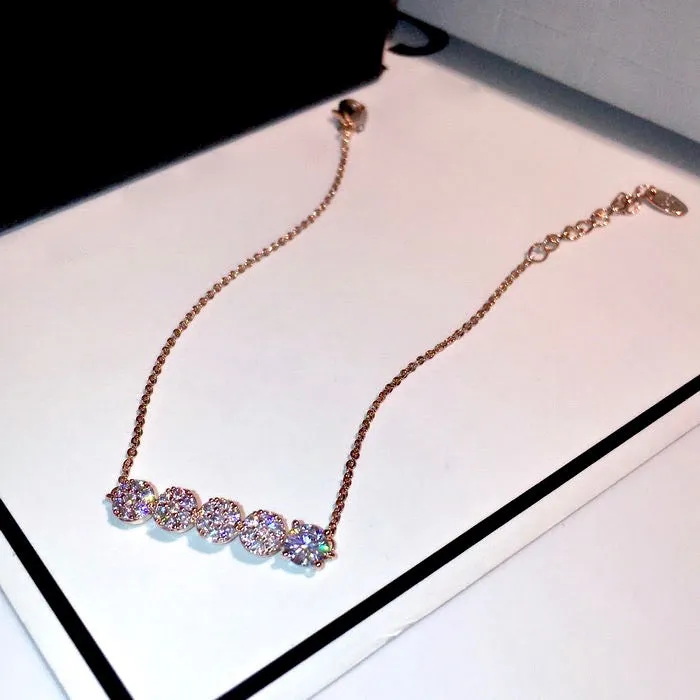 "Crissy" - Rose Gold Cubic Zirconia Bridal/Bridesmaid Bracelet