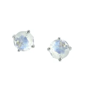 Rainbow Moonstone Stud Earrings