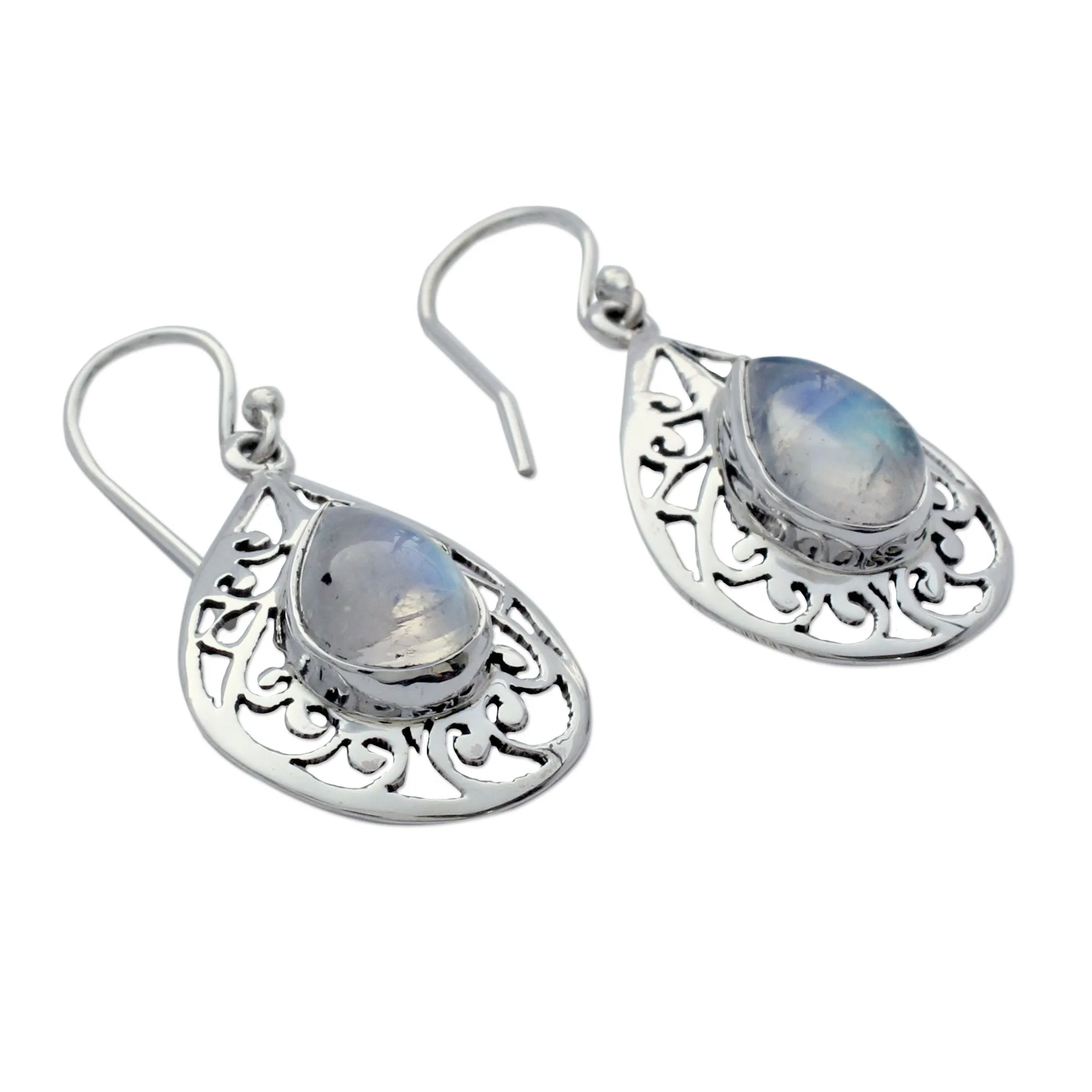 Rainbow Teardrops Sterling Silver Earrings