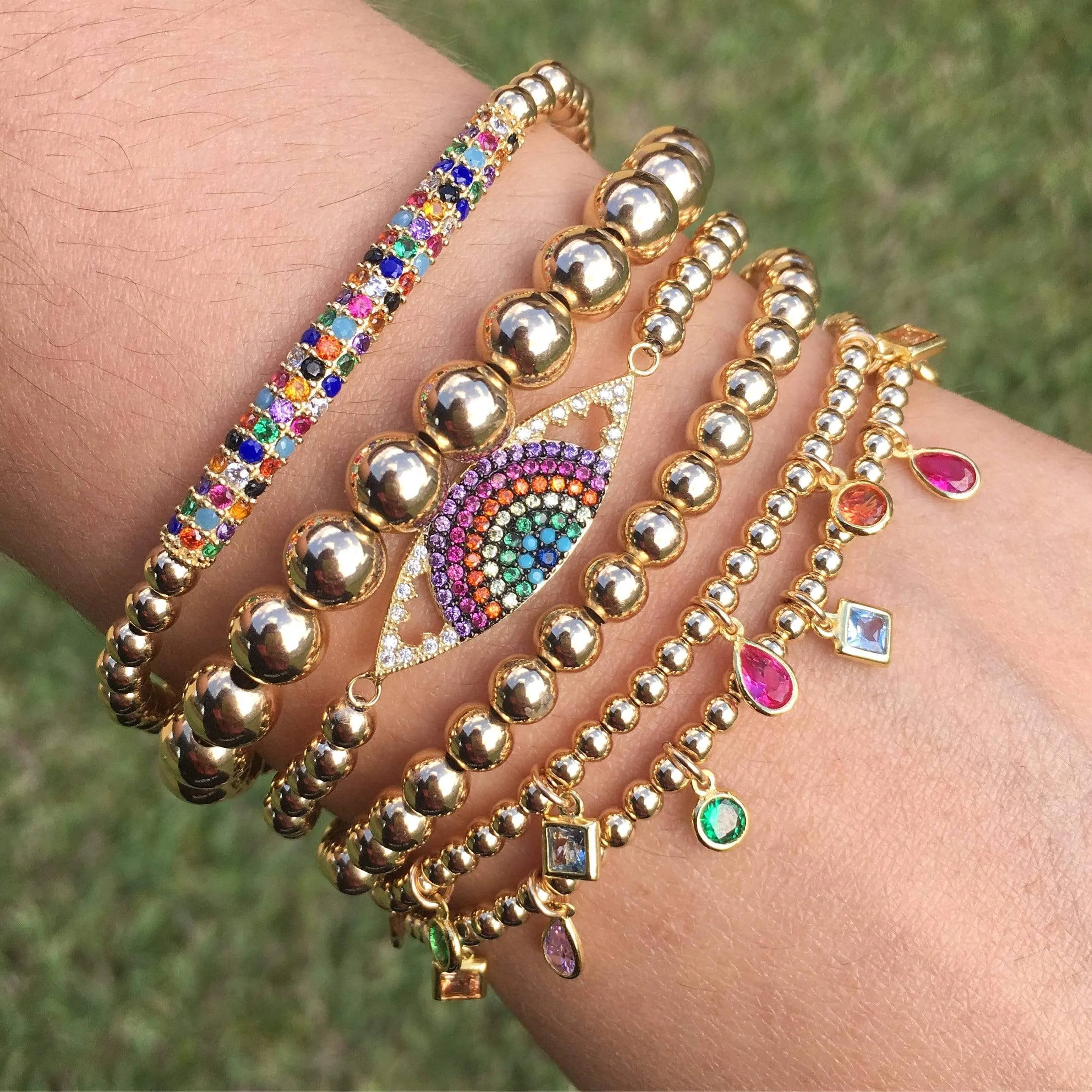 Raise The Bar | Rainbow Charm Bracelet