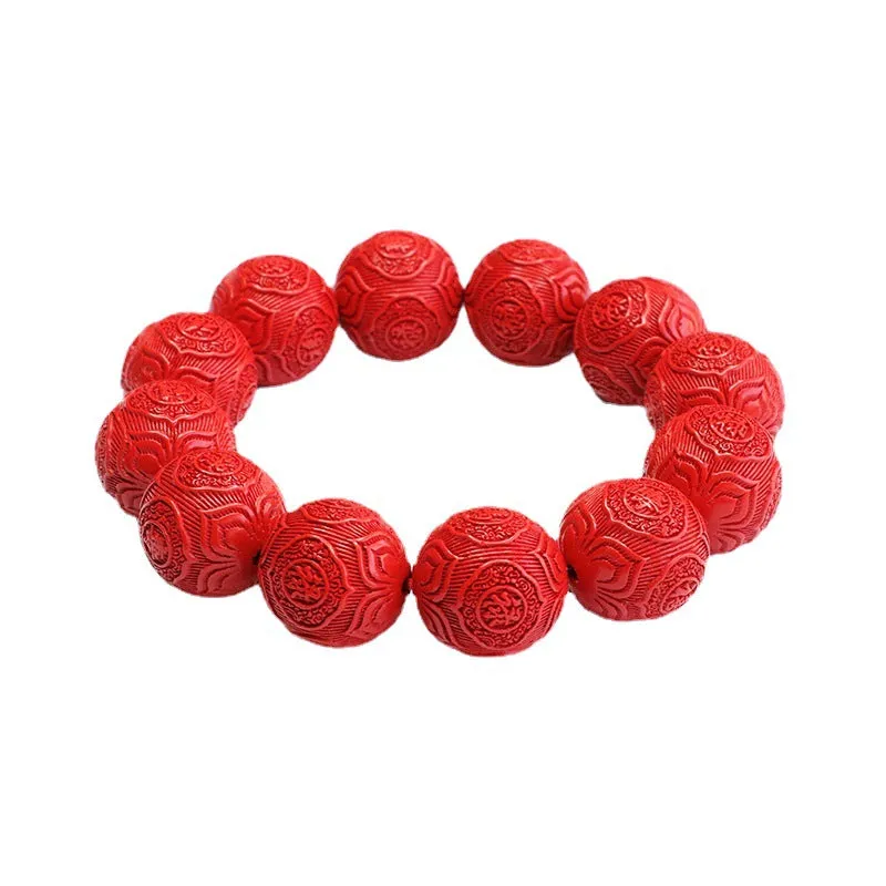 Red Sand Cinnabar Bracelet for Good Luck and Blessings