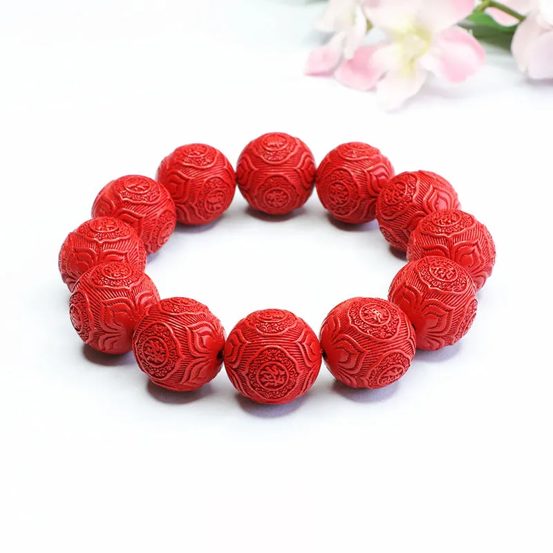 Red Sand Cinnabar Bracelet for Good Luck and Blessings