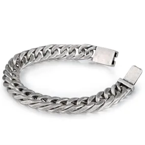 Retro Korean Titanium Steel Bracelet for Men - Trendy Silver Jewelry